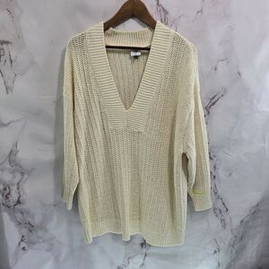 CAbi Cream Knit Sweater Cardigan